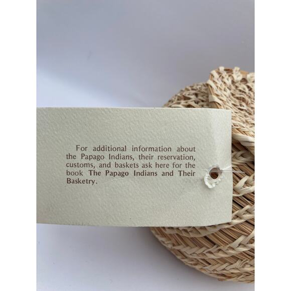 Papago Indian Basket with Lid Tohono O'odham The People of the Desert - Picture 6 of 9